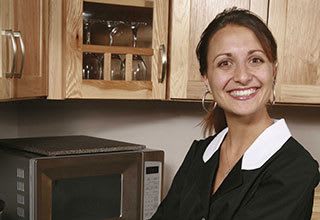 Weekly housekeeping included at Lewisville senior living community.