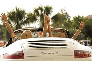 Senior living residents taking a drive near our lovely Naples community