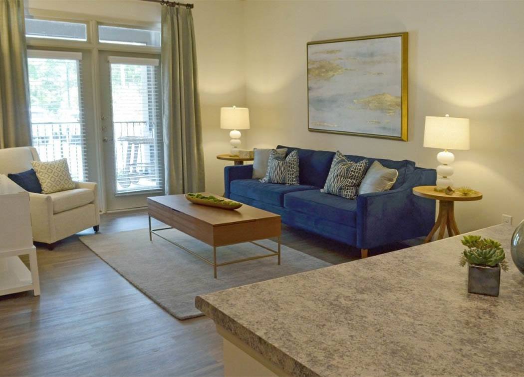 Blissful living room at Station 92 at Woodstock in Woodstock
