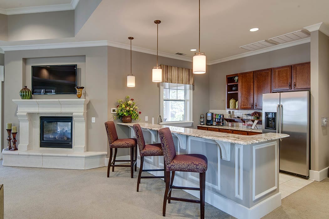 Clubhouse bar at Legacy at Wakefield in Raleigh