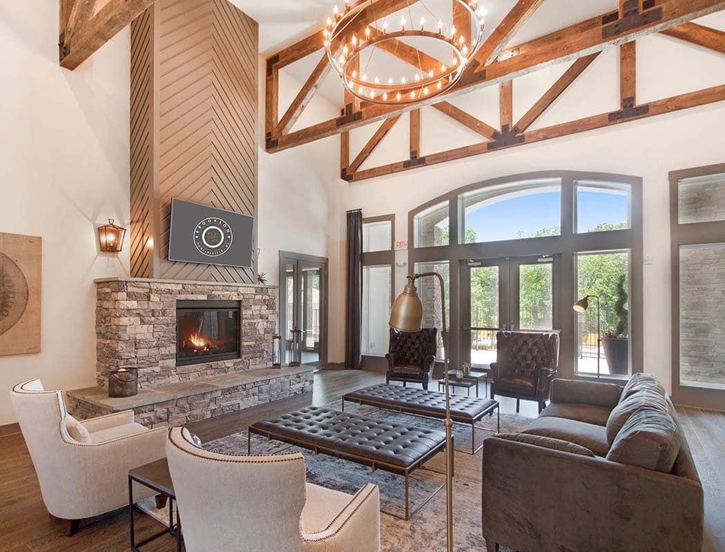 Beautiful clubhouse at Brookson Resident Flats in Huntersville