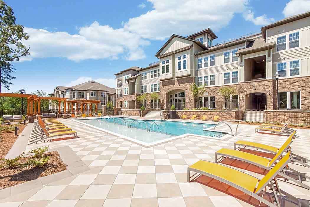 Resort style pool at Brookson Resident Flats in Huntersville