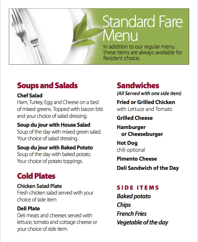 Dining at Benton House of Augusta