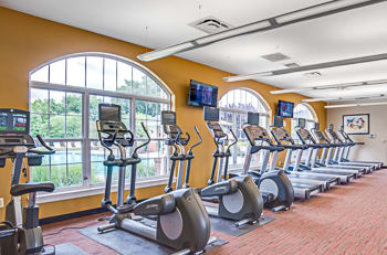 Fitness center at Pleasant View Gardens