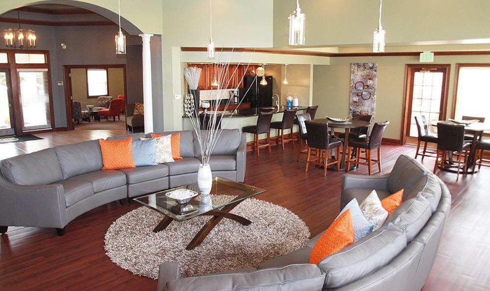 Clubhouse interior at Wellington Place Apartments