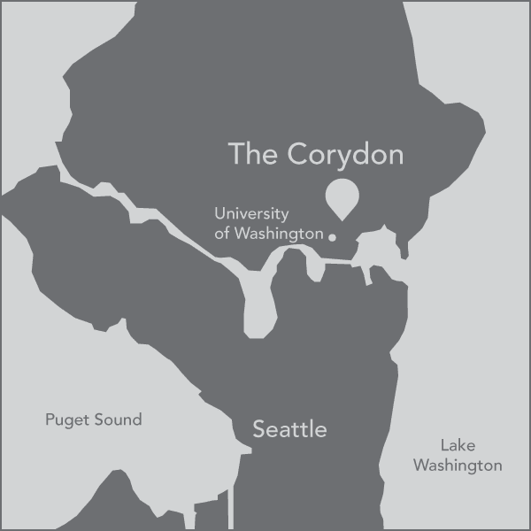 A map of The Corydon's location managed by Pillar Properties