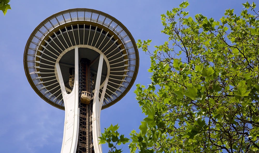 Seattle's space needle near The Century in Seattle, Washington
