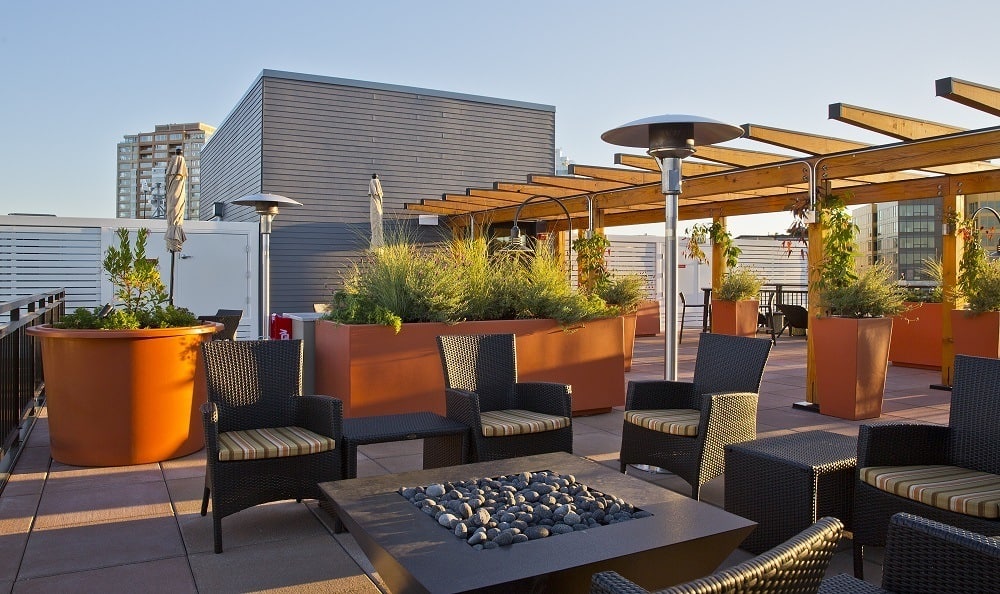 Rooftop deck at The Century in Seattle, Washington