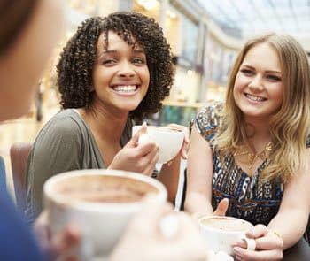 Friends enjoying coffee in Broussard, LA.