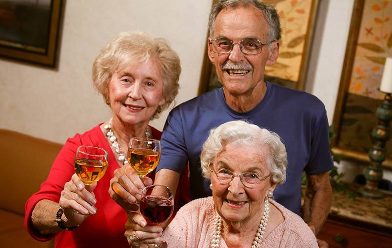 Senior friends enjoying life at Drake Terrace