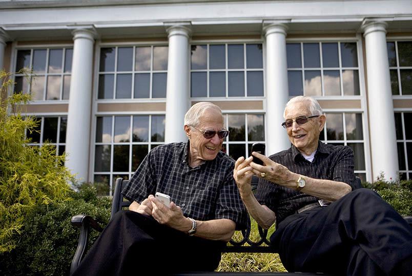 Senior friends enjoying life at Woodland Terrace