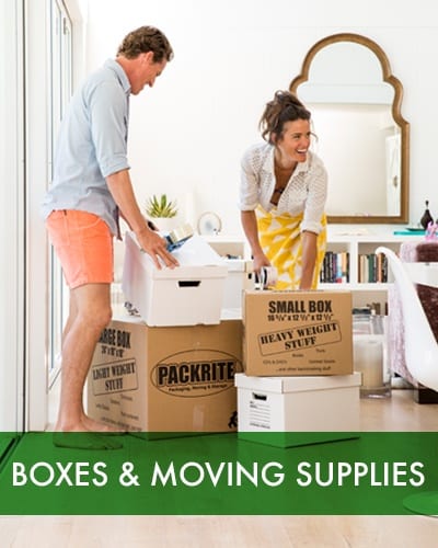 Boxes and moving supplies at SoCal Self Storage
