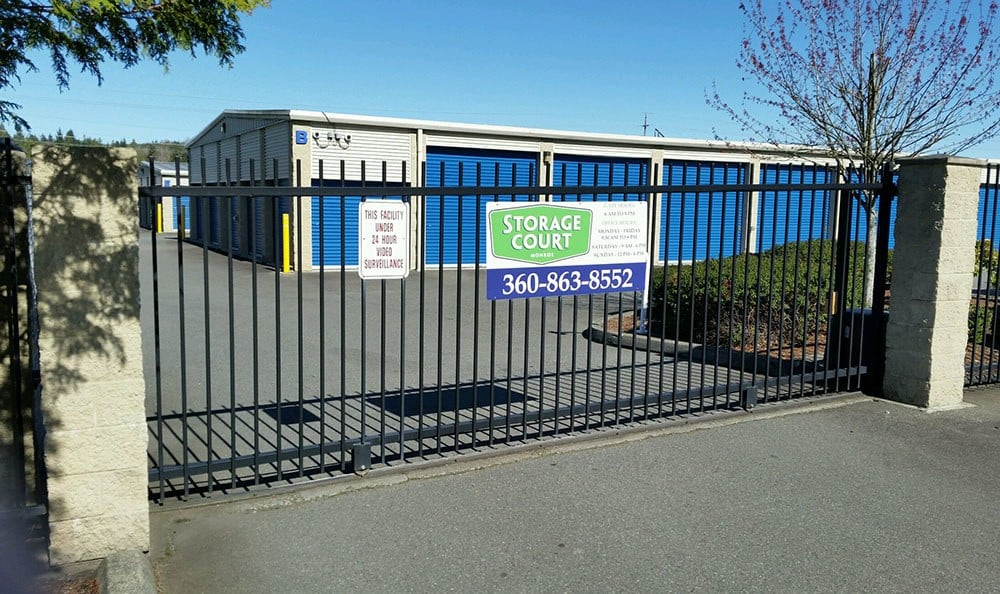 Gated entry in Monroe self storage