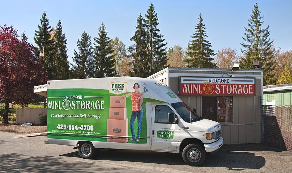 Free rental truck at self storage in Redmond