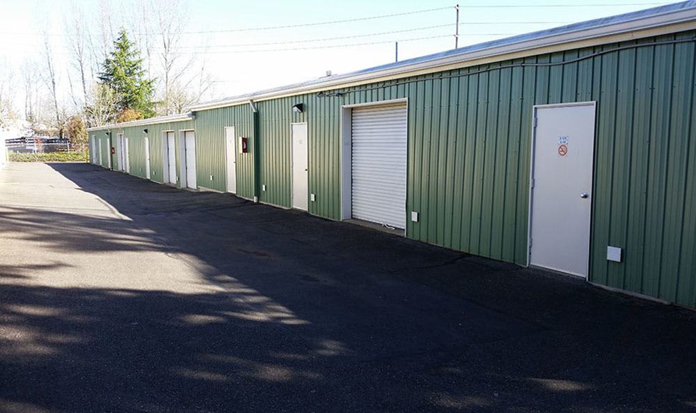 Outside storage units at Redmond self storage