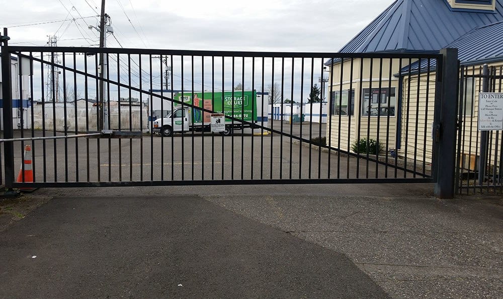 Gated entry at Tacoma self storage