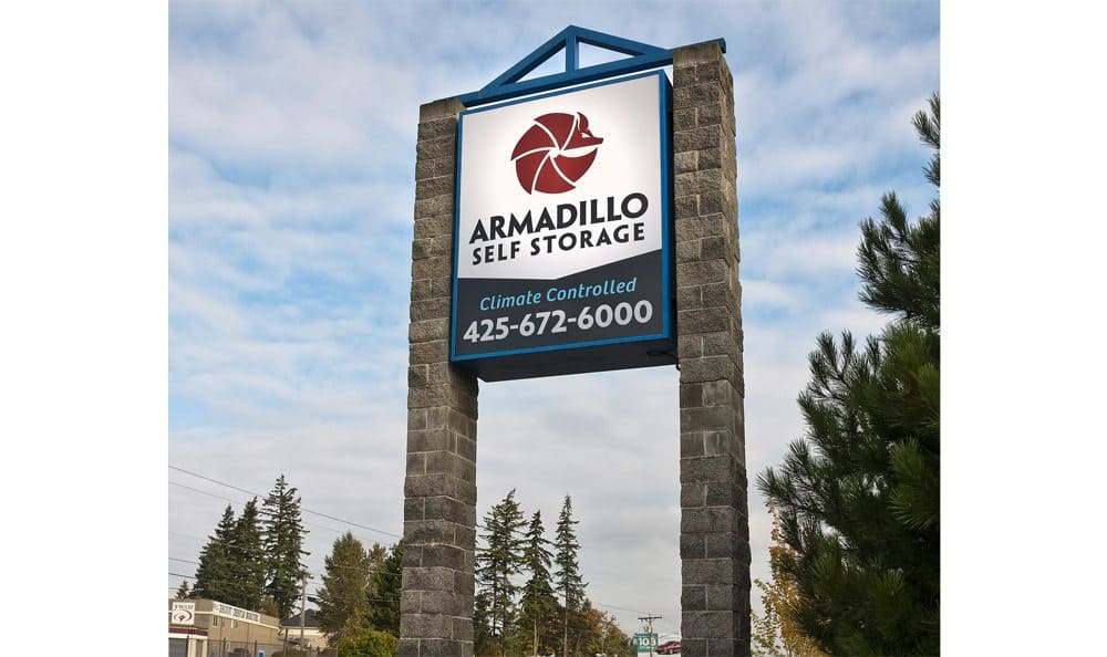 See our sign at self storage in Edmonds WA