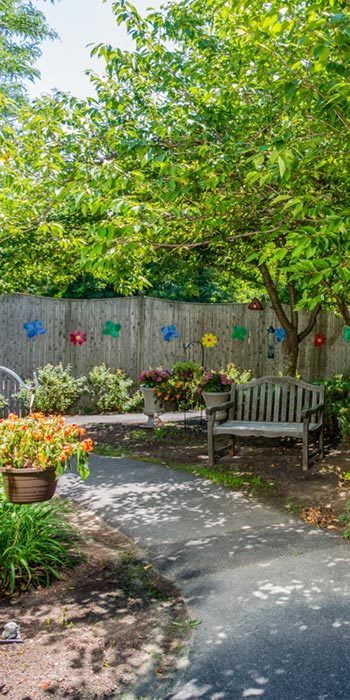 Memory care dining in The Atrium at Cardinal Drive, Agawam
