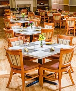Dining room at The Bluffs at Greystone