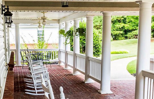 Rocking chairs on front porch