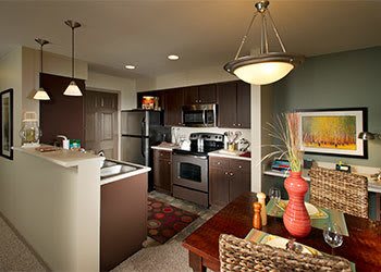 Modern kitchen at the apartments in Sammamish