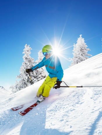 Skiing near the apartments for rent in Sandy