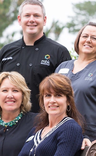 Employees at the senior living community in Irvine