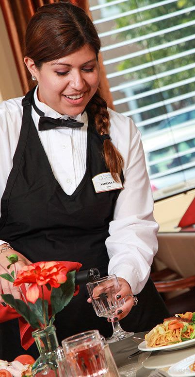 Professional dining at The Wellington senior living community in Salt Lake City