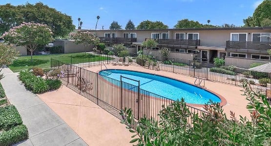 Beautiful swimming pool at Mosaic Hayward in Hayward, CA