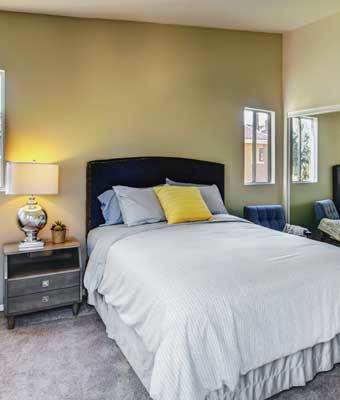 Beautiful bedroom at Apartments in San Diego