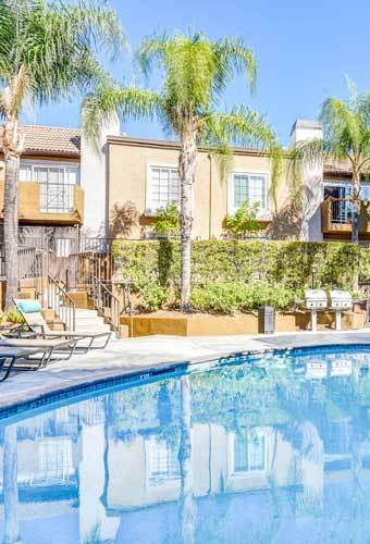 Beautiful swimming pool at Waterstone Media Center in Burbank, CA