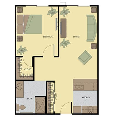 Deluxe one bedroom at Royal Columbian Retirement Inn