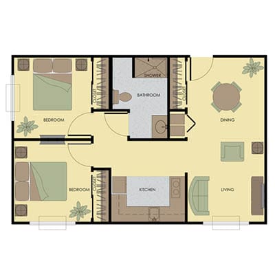 Deluxe two bedroom at Royal Columbian Retirement Inn