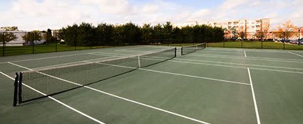 Tennis courts at Malden apartments