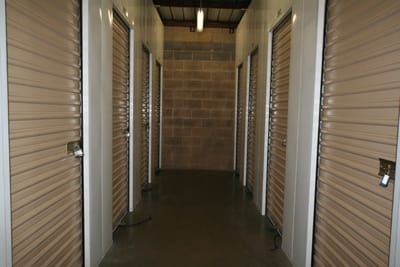 Interior view of storage units at Central Rocklin Self Storage