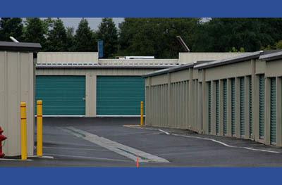 Storage facilities at Hartnell Mini Storage in Redding, California. 