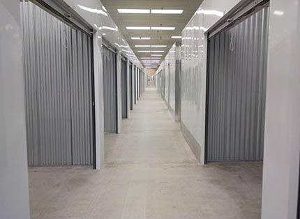Interior view of storage units