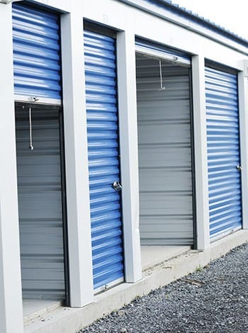 Open outdoor storage units at All Secure Storage in Weyburn, Saskatchewan