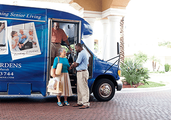 Scheduled transportation for senior living residents in Delaware