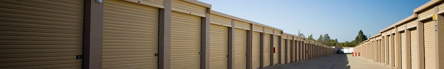 Storage solutions at Rock Creek Self Storage in Auburn, California. 