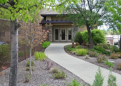 Office entry at Sierra College Self Storage in Roseville, California. 