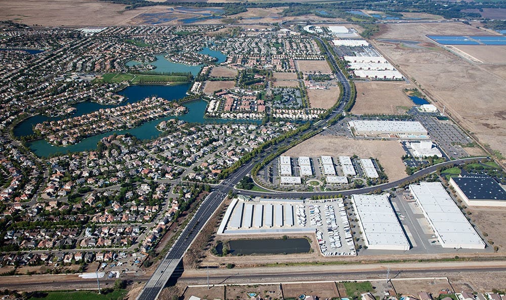 Aerial view at Laguna Self Storage in Elk Grove, California