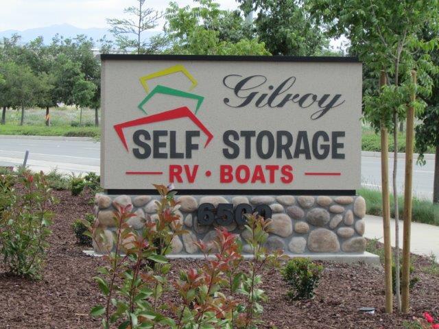 Self storage signage at Gilroy Self Storage in Gilroy, California