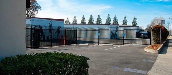 Gated facility at Freeport Self Storage in Sacramento, California. 