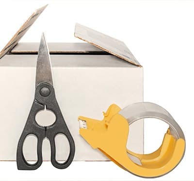 Scissors, packing tape, and bubble wrap will be very useful in preparing for any move.