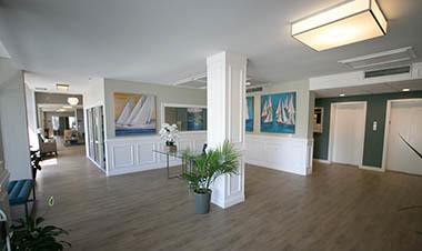 Spacious living room at the senior apartments in Winter Haven
