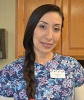 Team member Sabrina at St. Francis of Assisi Veterinary Medical Center