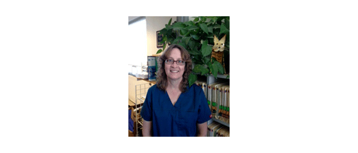 Carole Flood at Albuquerque animal hospital