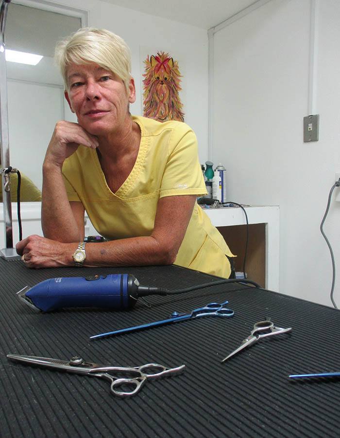 Lisa Richless at animal hospital in Cortez