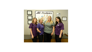 Receptionists at All Creatures Animal Clinic